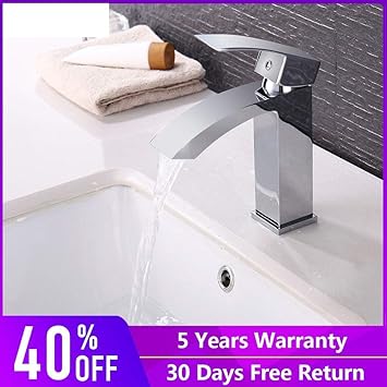 Total Home 1043 8 Inch Full Chrome Warehouse Basin Faucet