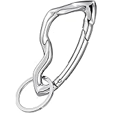 Cute Y2K Carabiner Keychain Clips Irregular Cool Multi-Use Large Heavy Duty Carabiner Hook Extra-Large Shiny Chrome Karabiner Key Ring Outdoor Accessories Buckle Backpacks Keys Purse Charms