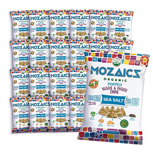 Mozaics SEA SALT snack bags Popped Veggie Chips (24pack) Healthy