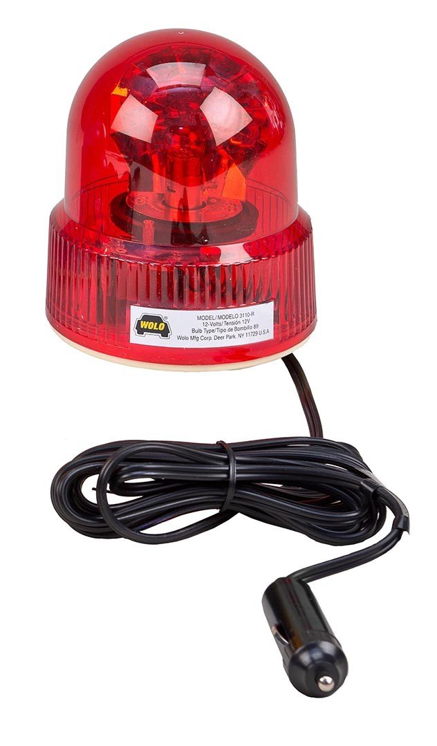 Wolo (3110R) Beacon Light Rotating Emergency Warning Light 12 Volt