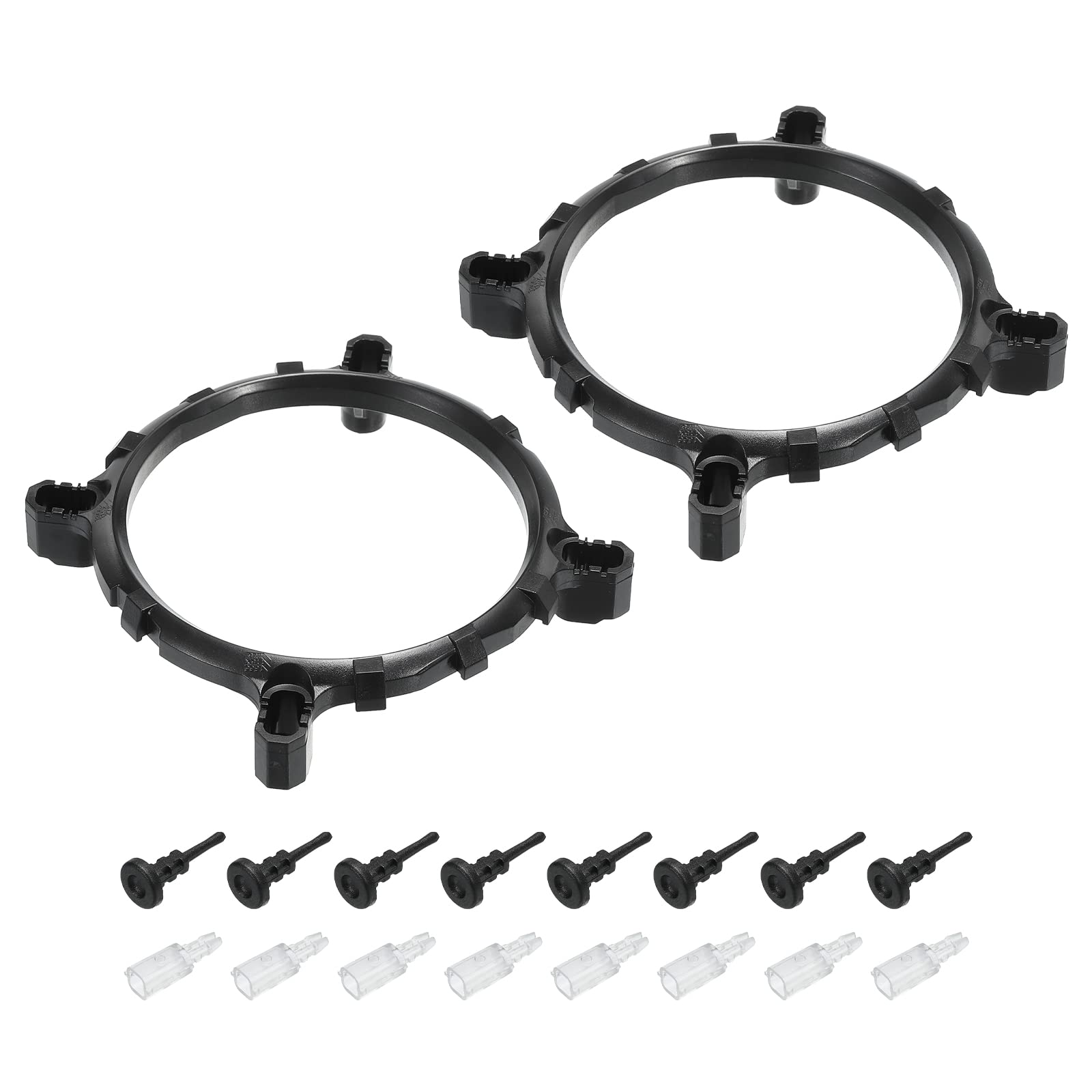 PATIKIL CPU Cooling Bracket Heatsink Bracket Cooling Mounting Sheet Plate Black Round Shape with 8 Screws for 775 1155 1366 CPU PC Heatsink Fan Pack of 2