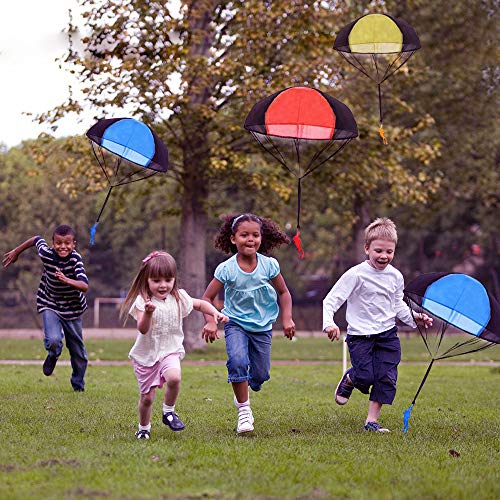 AHIROT Parachute Toys 10pcs Tangle Free Throwing Parachute Figures