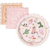 Sweetie Soirées Cowgirl Party Plates & Napkins Set | 48-Pack | Last Rodeo Bachelorette, Not My First Rodeo First Birthday, Western Baby Shower, Cowgirl Birthday Party Supplies | Pink Western Theme