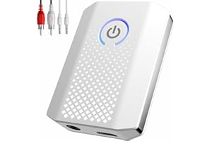 Aisidra Bluetooth Transmitter Receiver V5.0 Bluetooth Adapter for Audio, 2-in-1 Bluetooth AUX Adapter for TV/Car/PC/MP3 Player/Home Theater/Switch, Low Latency, Pairs 2 Devices Simultaneously