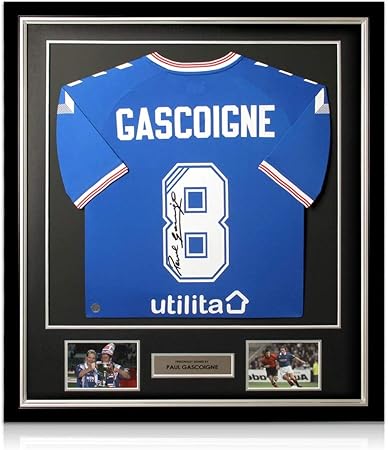 paul gascoigne signed rangers shirt