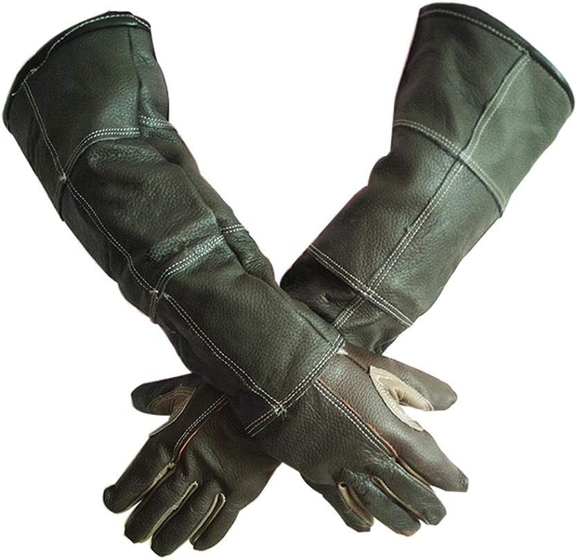 TSY Anti-Scratch Anti-bite Gloves Pet Dog Cat Snake Lizard Bird Animals Handling Protection Protective Gloves for Feed Bath Groom, Random Color