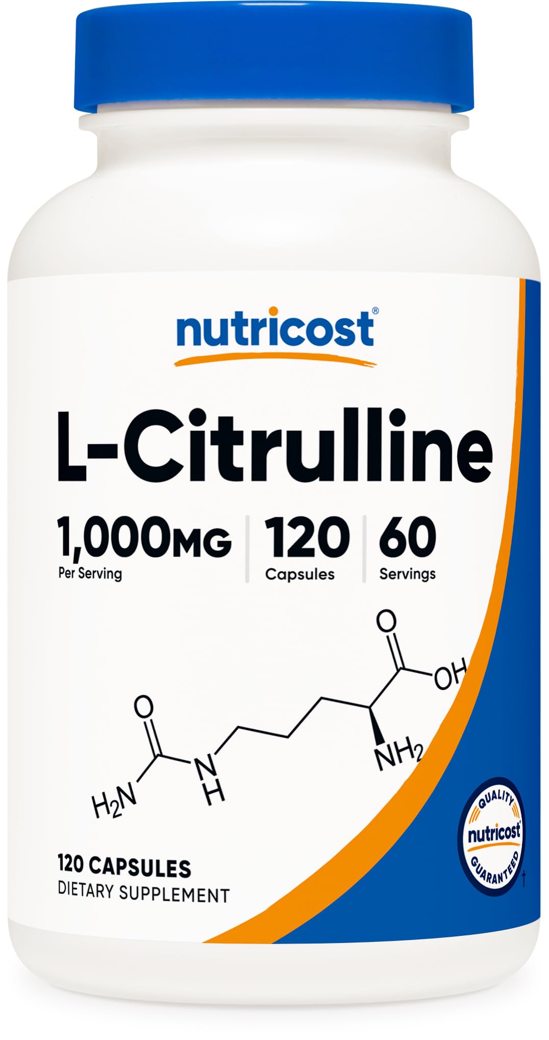 Nutricost L-Citrulline 500mg, 120 Capsules - Gluten Free, Non-GMO