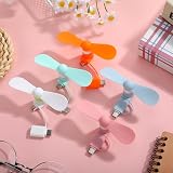 UKCOCO 5pcs Portable USB Type C Mini Phone Fan - Random Color Smartphone Cooler view 8