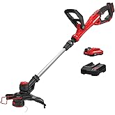 CRAFTSMAN V20 Weed Wacker Cordless String Trimmer and Edger, Weed Eater Includes 2.0 Ah Battery and Charger, Lightweight, Extended Runtime, 2 Speed (CMCST900D1)