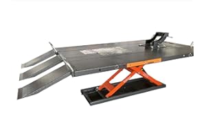 APlusLift Falcon MT2200X ATV UTV 2200LB Electric Hydraulic 61" Wide Lift Table with Side Extensions / 2 Year Warranty