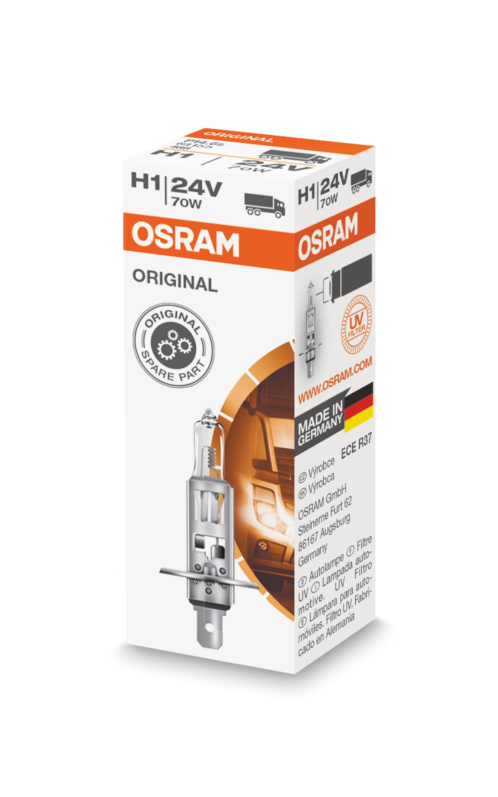 OSRAM ORIGINAL LINE 24V, H1, Carton folding box (1 lamp) โ image 1