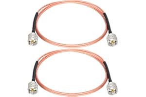 MOOKEERF RG316 CB Coax Cable 3ft,2 Pack UHF PL259 Male to Male CB Antenna Cable 50 Ohm for HAM Radio,Antenna Analyzer,Dummy Load,SWR Meter