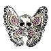 EVBEA Class Butterfly Skull Ring Gothic Big Statement Black Crystal Girls Rings (7)