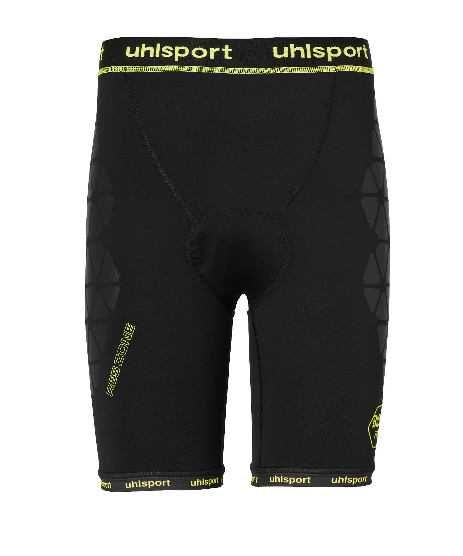 uhlsport Men's Bionikframe Unpadded Short, Black/Fluo Yellow, M