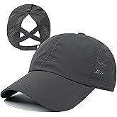 DOOVID Baseball Cap Women Summer Mesh Sports Cap Criss Cross Ponytail Baseball Hat