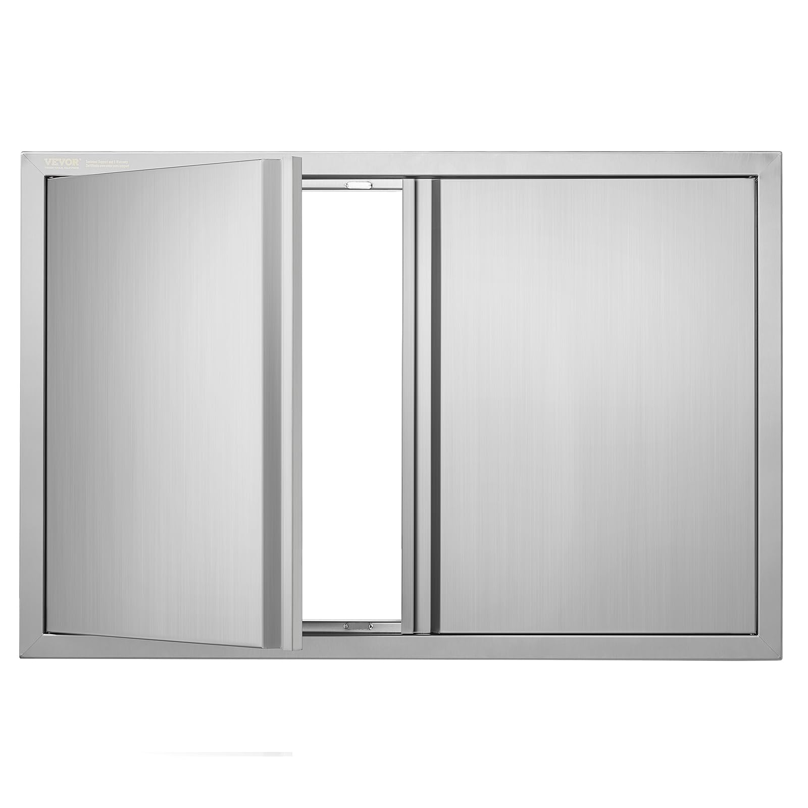 Photo 1 of ***USED/ MINOR DAMAGE***VEVOR BBQ Access Door, 36W x 24H Inch Double Outdoor Stainless Steel Flush Mount Vertical Door with Recessed Handles for BBQ Island, Grilling Station