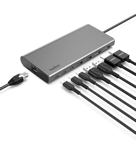 Amazon.com: Belkin USB C Hub, 11-in-1 Multi-Port Laptop Dock with