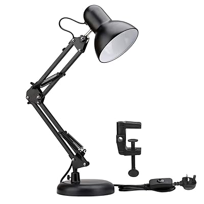 Buy Lepro Led Desk Lamp Clamp On Swing Arm Table Lamp E27 Bulb Holder Classical Swing Arm Architect Lamp Flexible Desk Light For Office Reading Bedside Crafts Painting Back To School And