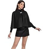 XINMAIKE Short Cape for Womens Winter Warm Shawl Wraps Cardigan Dressy Cloak for Party