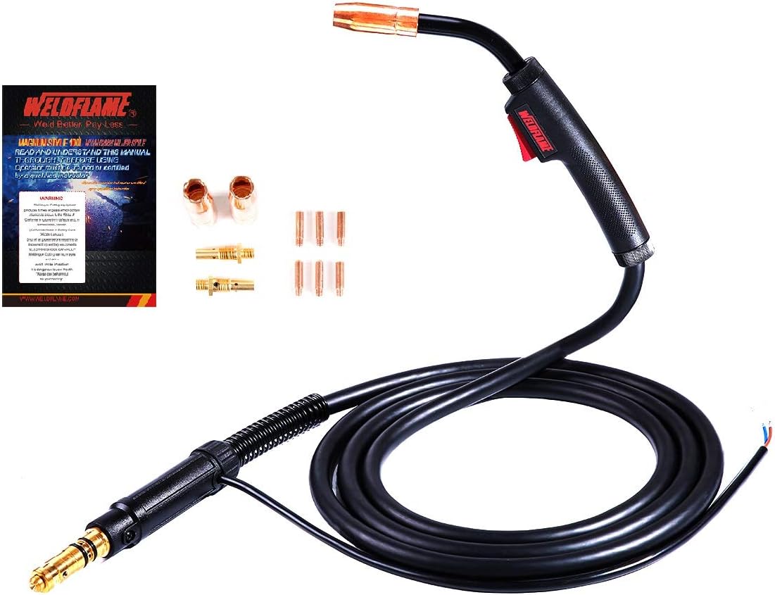 WELDFLAME MIG Welding Gun Torch Stinger 100Amp 10ft(3m) Replacement for Lincoln Magnum 100L K530-5