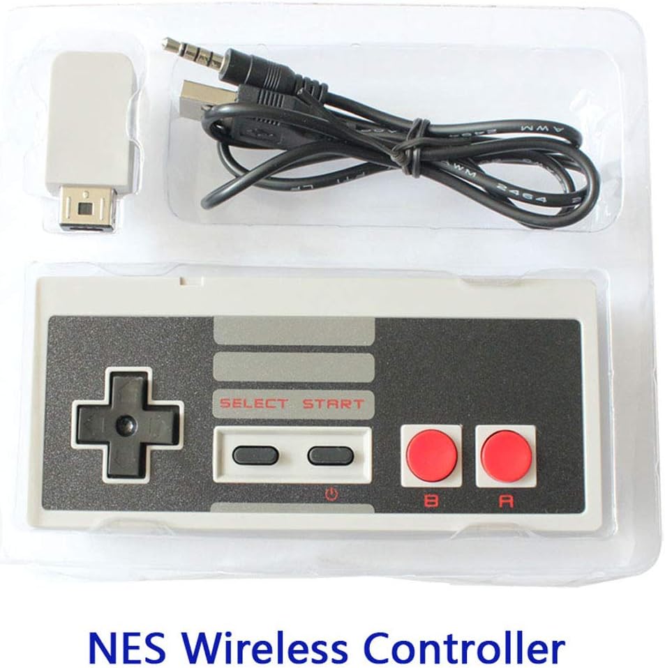 2-Pack NES Controller Wireless.Wireless Game Controller for NES Classic Edition.No-Wired Gamepad Joypad with Receiver Adapter for NES Classic Gaming System Console: Computers & Accessories