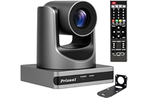 Prisual NDI PTZ Camera, AI Auto-Tracking, 20x Optical Zoom LAN USB3.0 PoE HDMI PTZ Camera for Church Services Worship Corporate Education(Official NDI Certified) PT20X-UL-N