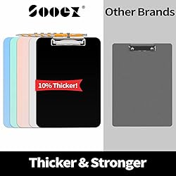 Sooez Plastic Clipboard with Pen
