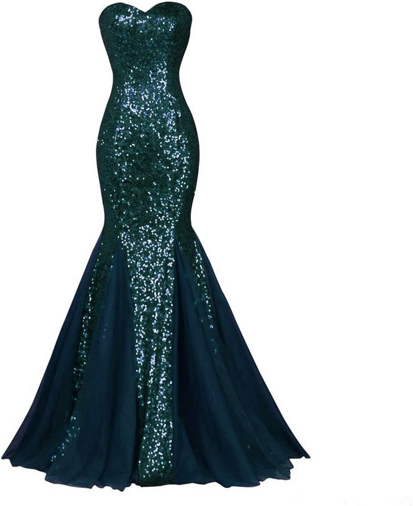 Long Lace-up Sweetheart Mermaid New Sequins Lace Net Women's Homecoming Celebrity Prom Party Evening Wedding Cocktail Ladies Female Clothings Ball Gowns Dresses