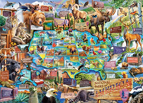 MasterPieces - 1000 Piece Jigsaw Puzzle, National Parks of America, Fun for Adults, Family, Kids 19.25