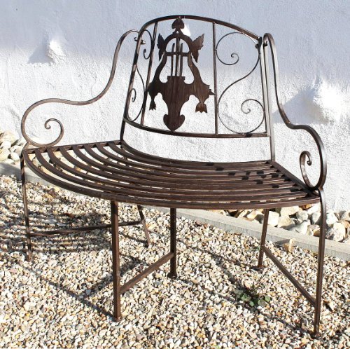 DanDiBo Gartenbank Metall Halbrund 130838 Gartenbank Sitzbank Baumbank 2 Sitzer 116cm Rundbank – Bild 4