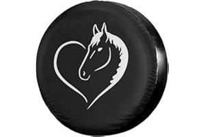 KiuLoam Funny Horse Spare Tire Cover Polyester Universal Sunscreen Waterproof Wheel Covers for Trailer Rv SUV Truck and Many Vehicles (16" for Diameter 29"-31")