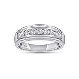 Men's Wedding Band Ring, 1/2 Carat Round Lab Grown
