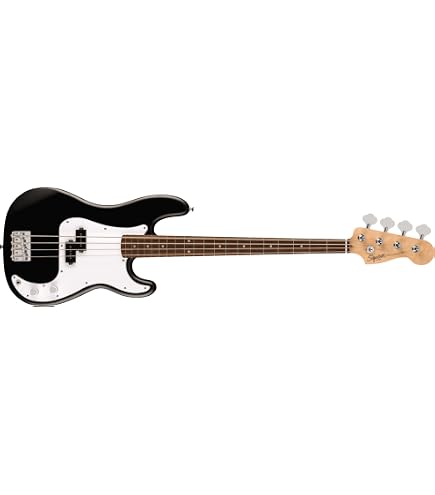 Squier Sonic Precision Bass Guitar, Black, Maple Fingerboard