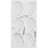Horror Characters Fondant Molds Scary Movie Characters Silicone Mold For Halloween Friends Cake Decorating Cupcake Topper Candy Chocolate Gum Paste Polymer Clay