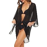 Breezy Lane Swimsuit Coverup for Women Beach Coverups Sheer Cardigans Kimono Bathing Suit Cover Ups Vacation Summer Beachwear