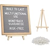 WZLL.SLSP Felt Letter Message Board 340 Letters,Letter Board Sign with Stand, 10X10 Inch for Baby & Pregnancy Announcement Sign,for Party Home Decor