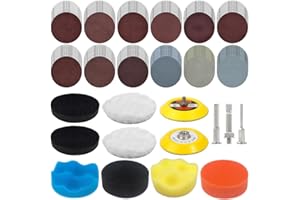 WCIC 133-Pc 3" Polishing Kit - P60 to P10000 Grit | Hook/Loop Discs, Orbital Pads & Upgraded Backing Plates for Automotive Detailing, Wood/Metal Restoration