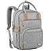 Diaper Bag Backpack, iniuniu Large Unisex Baby Bags Multifunction Travel Backpack for Mom and Dad with Changing Pad and Stroller Straps, Gray