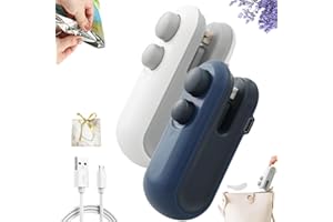 Mini Bag Sealer with Cutter and Magnet, Inferright Mini Bag Sealer, Small Household Hand-Press Bag Sealing Machine, for Snack