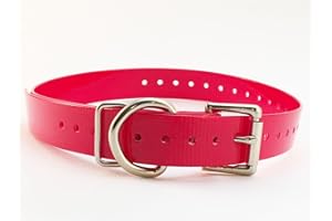 SPARKY PET CO Replacement Strap for Garmin Collars - 3/4" Wide Ultra-Durable Dog E-Collar Replacement for Training, Bark, Shock, Electric, and GPS Collars - 28" Adjustable LengthGarmin (RED-FBA)
