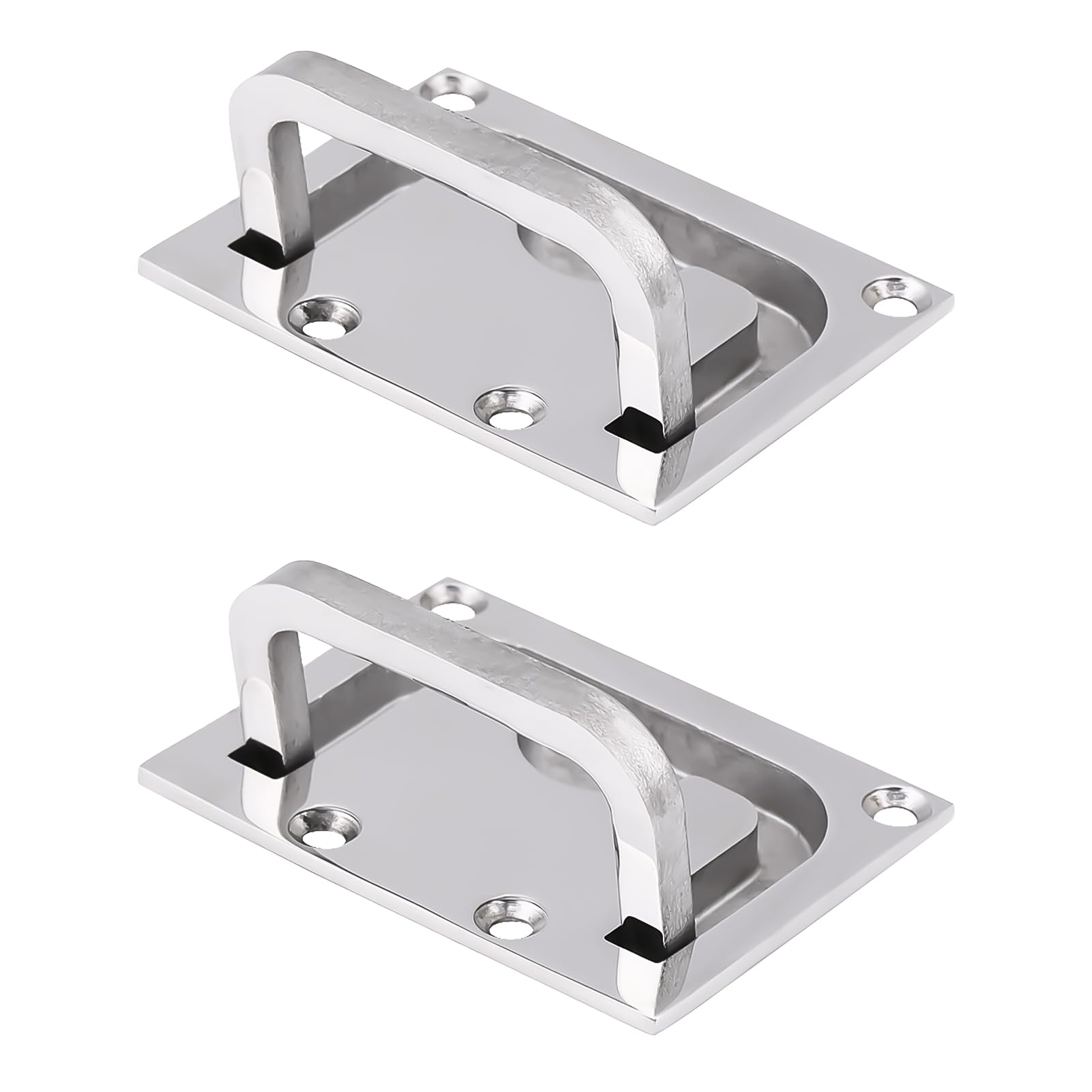 Loft Hatch Handle Flush Ring Pull Handle Boat Flush Recessed Door Handle Pull Handle Cabinet Lift Handle for Marine Yacht (2pcs)