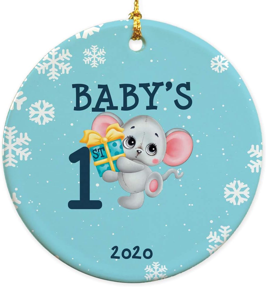 Amazon.com GiftsForYouNow Baby's 1st Christmas 2020 Christmas Ornament