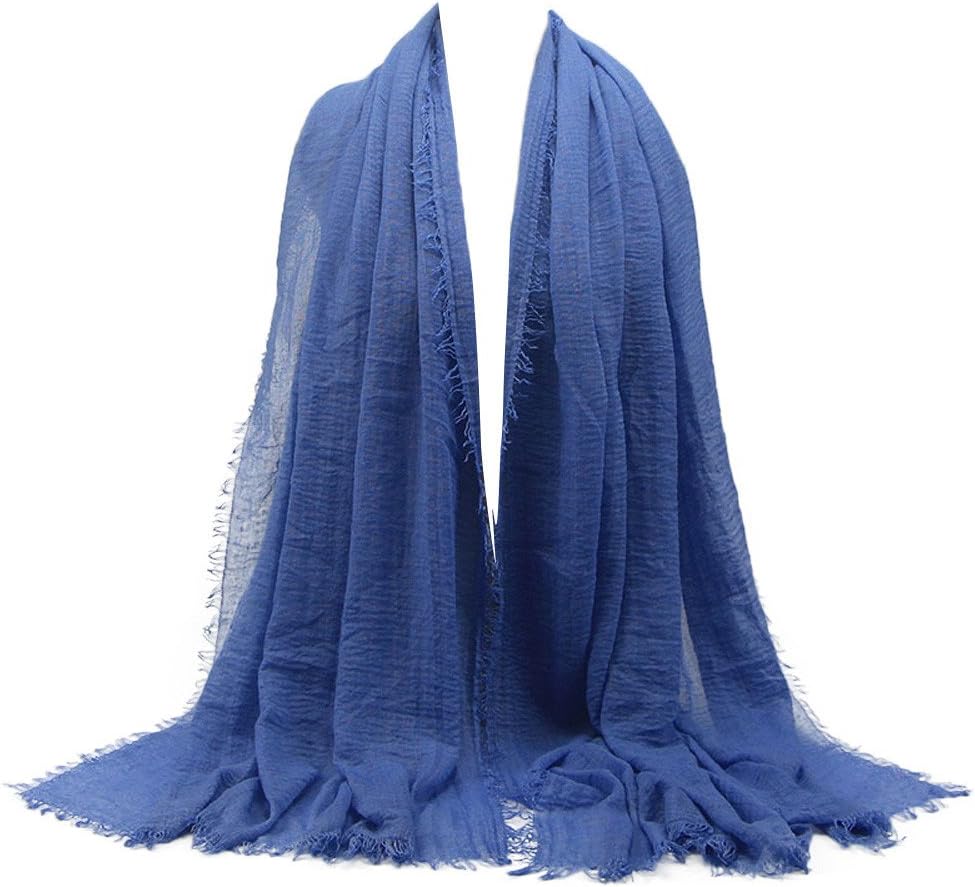 BB67 Scarf|WomenIslam Muslim Crinkle Cloud Hijab Pleated Scarves Pearls Long Soft Wrap Lady Shawl Scarfs