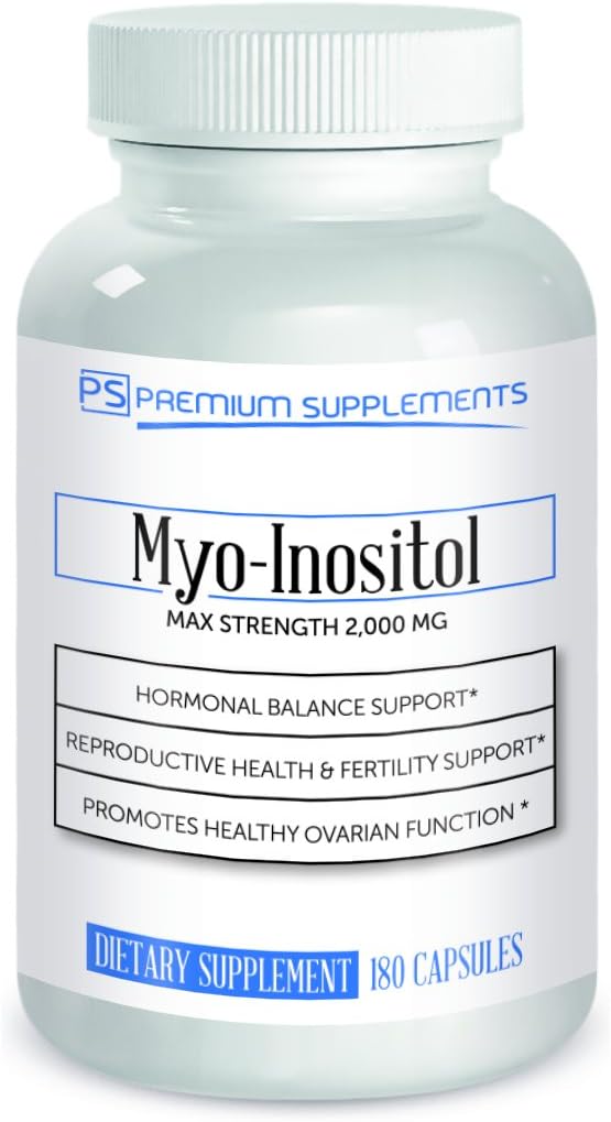 Myo-Inositol 180 Vegan Capsules, 2000 mg Serving - All Natural Made in USA Product