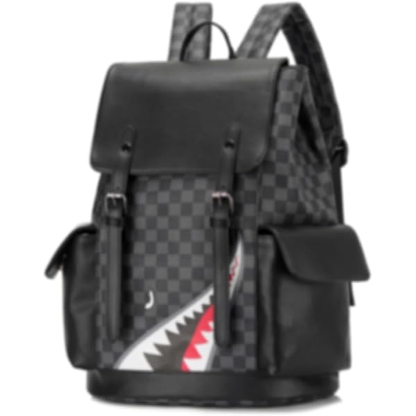 Amazon.com: Marzaha Fashion PU Leather Backpack college schoolbag