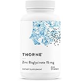 THORNE - Zinc Bisglycinate 15mg - Daily Support for Skin, Eye & Immune System Health* - Chelated Zinc Supplement - 60 Servings