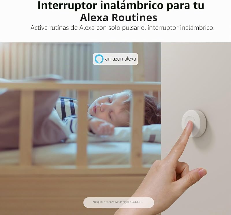 Zigbee Wireless Switch SNZB-01P, requiere SONOFF ZigBee hub, Botón de Control Multifuncional de Tres vías para Dispositivos Domésticos Inteligentes, Compatible con Alexa,Smartthings y IFTTT