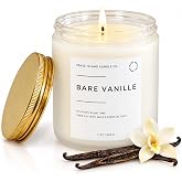 SENSE ISLAND Bare Vanilla Scented Candle for Home | Inspired by VS Bare Vanilla | Last up to 50 Hrs | Natural Soy Wax | Hand Poured | Cozy Candle Gifts for Women