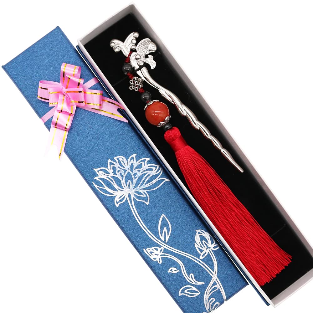 BITEYI Metal Bookmark with Tassels,Classical Bookmark and Creative Thumb Book Page Holder Gift Box Set for Book Reading Lovers (Yu Yue)