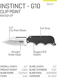 SOG Small Fixed Blade Knife - Instinct Boot